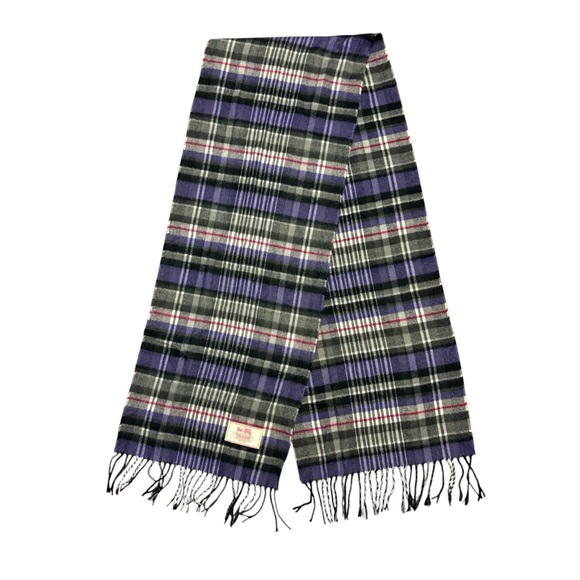 Coach Scarf Plaid Muffler vintage - Picture 2 of 3